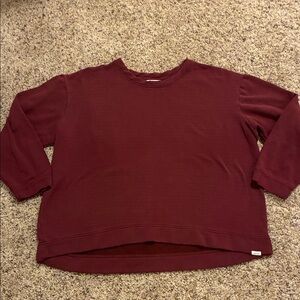 Burgundy Long Sleeve soft Sweatshirt Orvis Womens XL